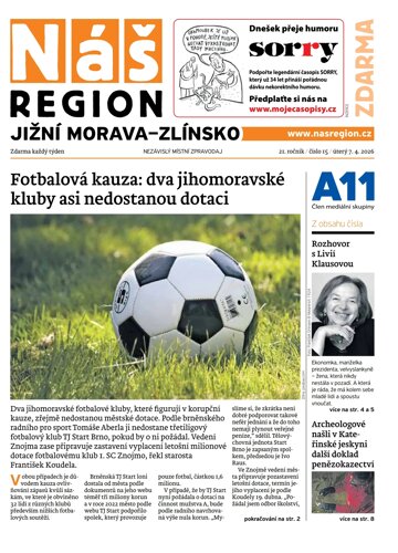 Obálka e-magazínu Náš Region - Jižní Morava/Zlínsko 15/2026