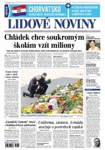 Obálka e-magazínu Lidové noviny 22.7.2014