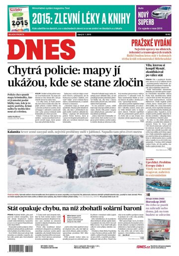 Obálka e-magazínu MF Dnes 6.1.2015