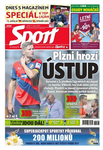 Obálka e-magazínu Sport 7.8.2015