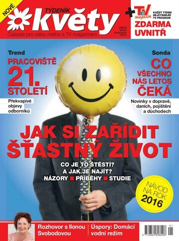 Obálka e-magazínu Týdeník Květy 1/2016