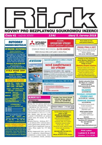Obálka e-magazínu Risk 41/2018