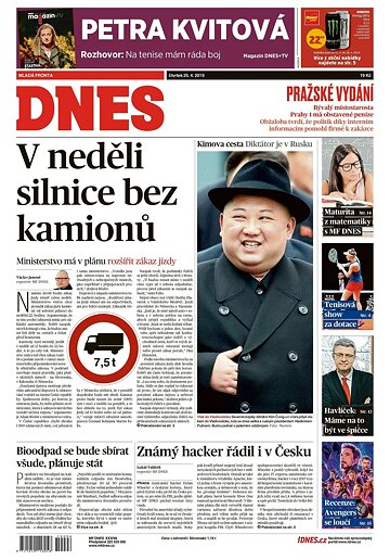 Obálka e-magazínu MF Dnes 25.4.2019