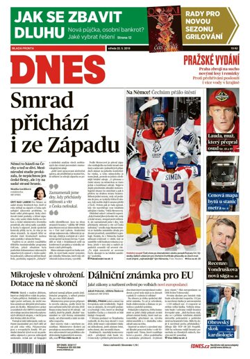 Obálka e-magazínu MF Dnes 22.5.2019