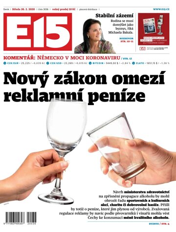 Obálka e-magazínu E15 26.2.2020