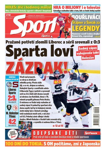 Obálka e-magazínu Sport 14.4.2021