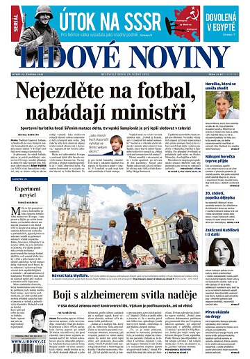 Obálka e-magazínu Lidové noviny 22.6.2021