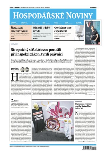 Obálka e-magazínu Hospodářské noviny 141 - 23.7.2021