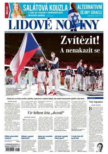 Obálka e-magazínu Lidové noviny 24.7.2021