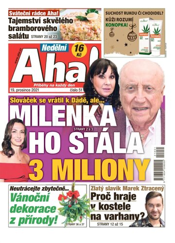 Obálka e-magazínu Nedělní AHA! 19.12.2021