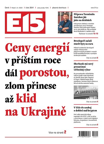 Obálka e-magazínu E15 5.8.2022