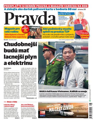 Obálka e-magazínu Pravda 1. 12. 2022