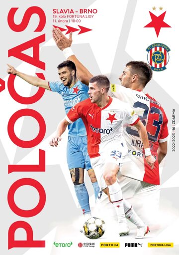 Obálka e-magazínu Poločas 23/2022č.16 Slavia - Brno