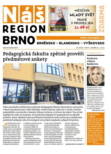 Obálka e-magazínu Náš Region - Brno 8/2023