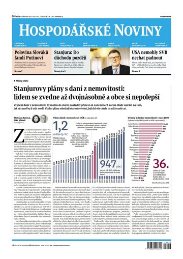 Obálka e-magazínu Hospodářské noviny 053 - 15.3.2023