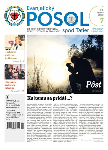 Obálka e-magazínu Evanjelický posol spod Tatier 7/2023