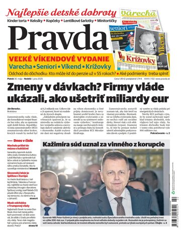 Obálka e-magazínu Pravda 30. 05. 2025