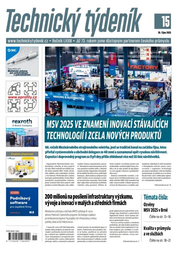 Obálka e-magazínu Technický týdeník 15/2025