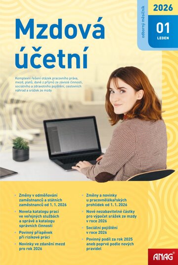 Obálka e-magazínu Mzdová účetní 2026 1/26