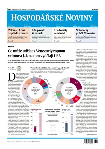 Obálka e-magazínu Hospodářské noviny 003 - 6.1.2026