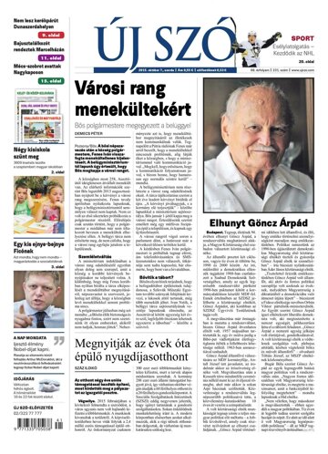 Obálka e-magazínu Új Szó 7.10.2015