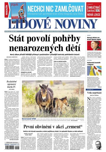 Obálka e-magazínu Lidové noviny 23.10.2015