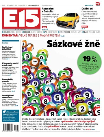 Obálka e-magazínu E15 20.1.2016
