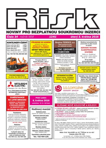 Obálka e-magazínu Risk 34/2016