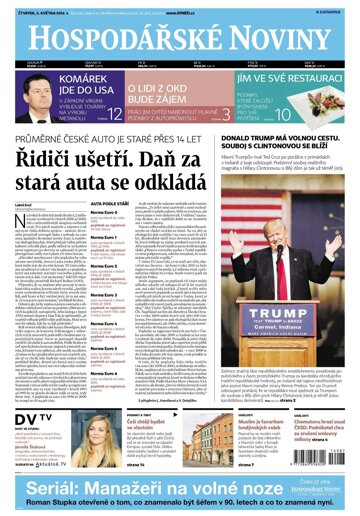 Obálka e-magazínu Hospodářské noviny 087 - 5.5.2016