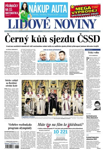 Obálka e-magazínu Lidové noviny 15.2.2018