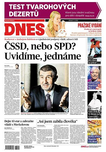 Obálka e-magazínu MF Dnes 21.2.2018