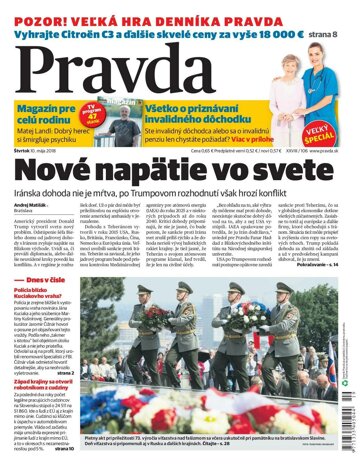 Obálka e-magazínu Pravda 10.5.2018