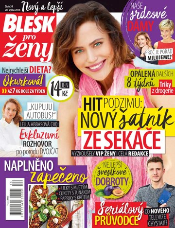 Obálka e-magazínu Blesk pro ženy 20.8.2018