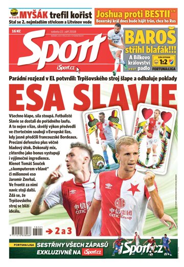 Obálka e-magazínu Sport 22.9.2018