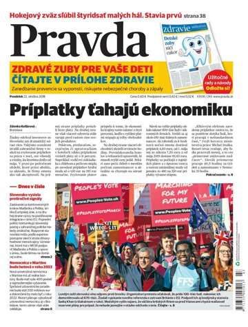 Obálka e-magazínu Pravda 22. 10. 2018
