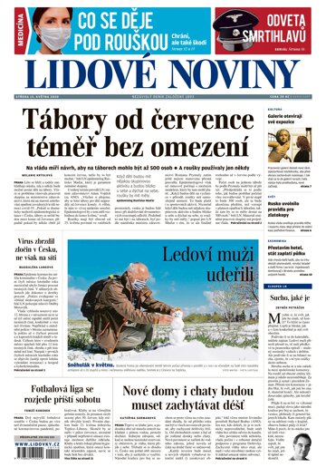 Obálka e-magazínu Lidové noviny 13.5.2020