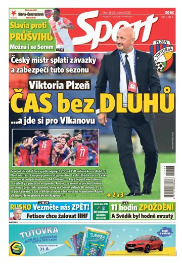 Obálka e-magazínu Sport 25.8.2022