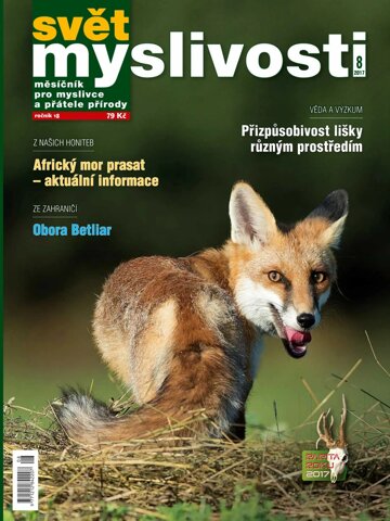 Obálka e-magazínu SVĚT MYSLIVOSTI 8/2017