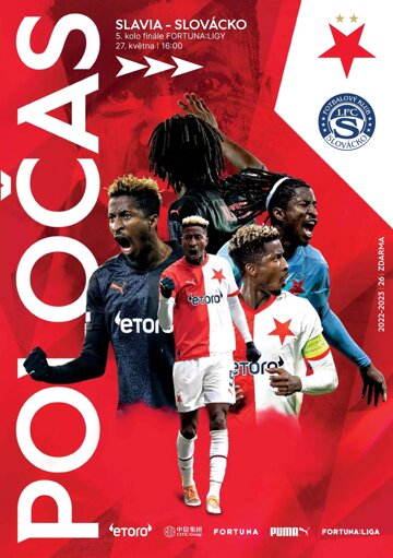 Obálka e-magazínu Poločas 23/2022č.26 Slavia - Slovácko