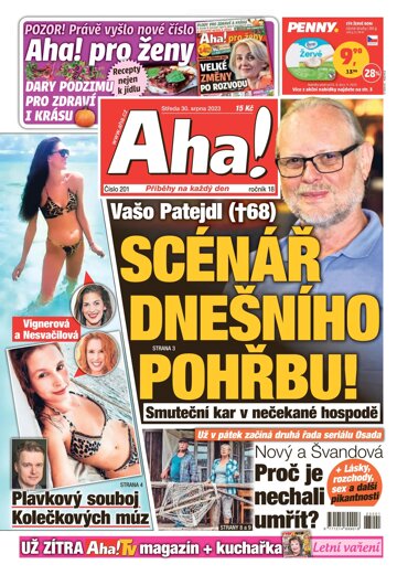 Obálka e-magazínu AHA! 30.8.2023