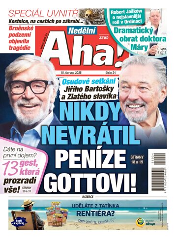 Obálka e-magazínu Nedělní AHA! 15.6.2025