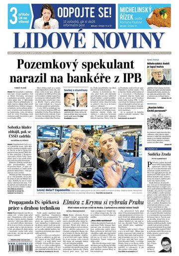 Obálka e-magazínu Lidové noviny 14.3.2015