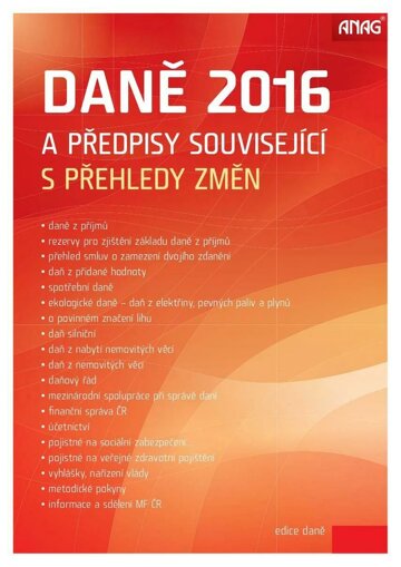 Obálka e-magazínu Daně 2016 a předpisy související s přehledy změn