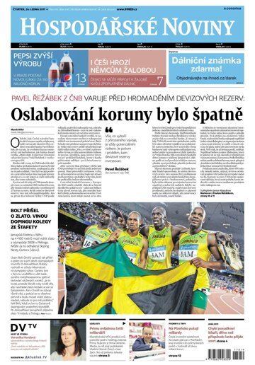 Obálka e-magazínu Hospodářské noviny 019 - 26.1.2017