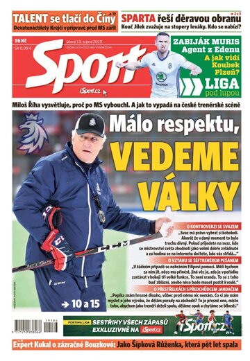 Obálka e-magazínu Sport 13.8.2019