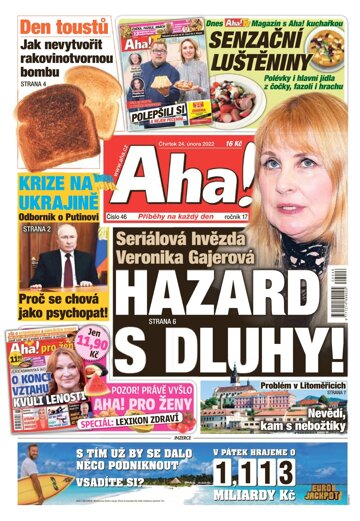 Obálka e-magazínu AHA! 24.2.2022