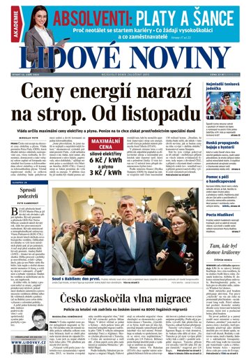 Obálka e-magazínu Lidové noviny 13.9.2022