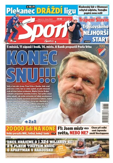 Obálka e-magazínu Sport 11.10.2022