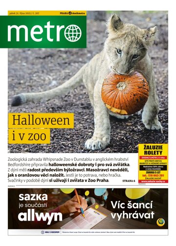Obálka e-magazínu deník METRO 31.10.2025