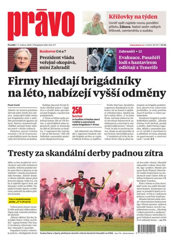 Obálka e-magazínu Deník Právo 11.5.2026